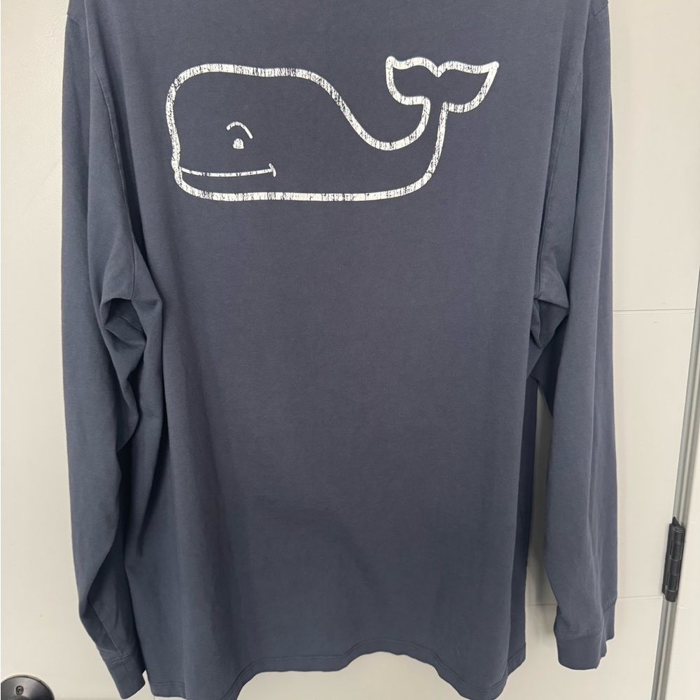 Vineyard Vines Men's Dark Blue Long Sleeve Tee - Picture 2 of 4